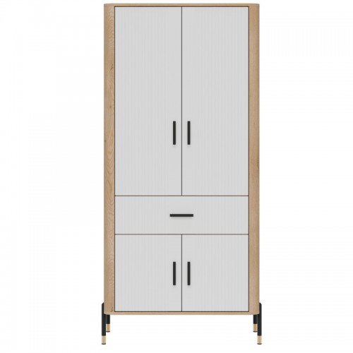 Skapis DANTE DT16, Ozols cremona/Balts matēts/Melns Skapis DANTE DT16, Ozols cremona/Balts matēts/Melns
